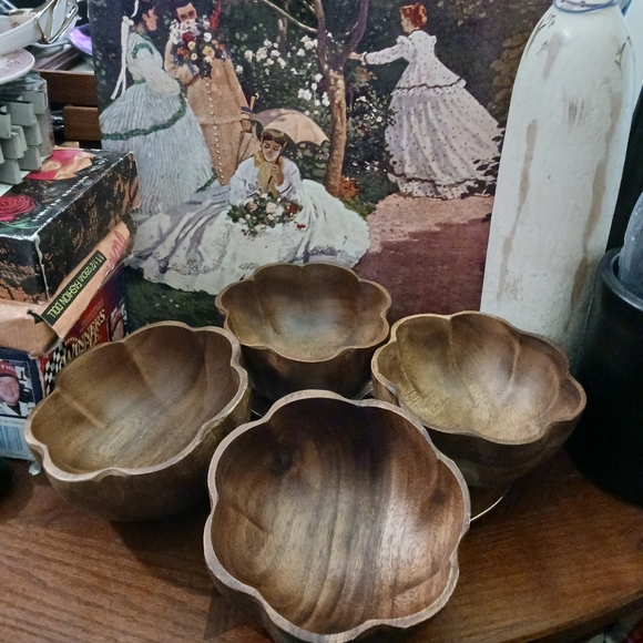 🥣Pacific Merchants Acacia Ware 6”×3" New! Vintage 🪵🥣🥗 Snacks. - Picture 3 of 10